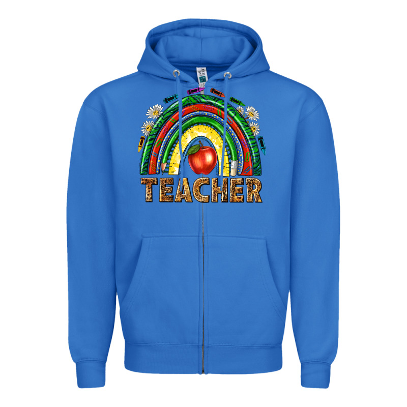 Rainbow Teacher Zipper Hoodie by NancyCooperArtShop | Teevron