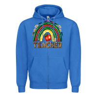 True Royal rainbow teacher Zipper Hoodie - NancyCooperArtShop