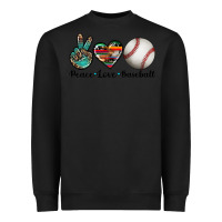 Black peace love baseball Heavyweight Sweatshirt - Artiststas