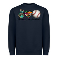 Navy peace love baseball Heavyweight Sweatshirt - Artiststas