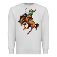 Dove Grey Bucking Bronco Rodeo Premium Sweatshirt - Bettercallsaul