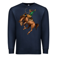 Navy Bucking Bronco Rodeo Premium Sweatshirt - Bettercallsaul