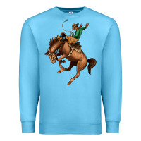 Ocean Blue Bucking Bronco Rodeo Premium Sweatshirt - Bettercallsaul
