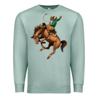 Seafoam Bucking Bronco Rodeo Premium Sweatshirt - Bettercallsaul