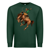Sports Green Bucking Bronco Rodeo Premium Sweatshirt - Bettercallsaul