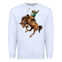 White Bucking Bronco Rodeo Premium Sweatshirt - Bettercallsaul