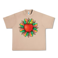 Burro teacher apple and sunflower with leopard and tooled leather Urban Heavy Tee - Artiststas