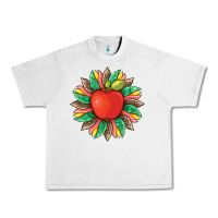Lunar Rock teacher apple and sunflower with leopard and tooled leather Urban Heavy Tee - Artiststas