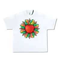 White teacher apple and sunflower with leopard and tooled leather Urban Heavy Tee - Artiststas