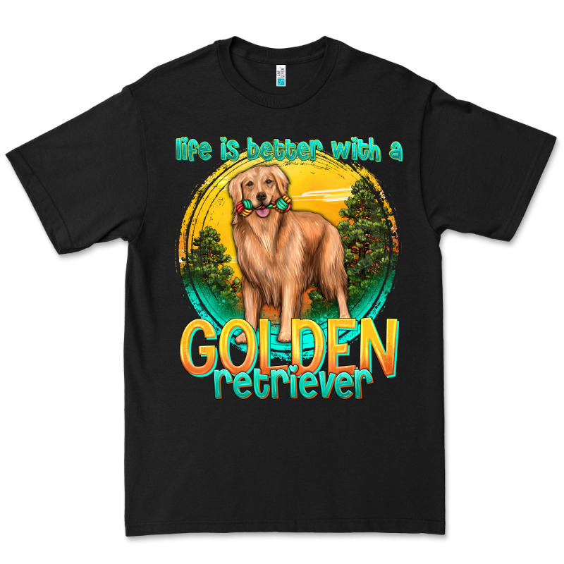 Life Is Better With A Golden Retriever Premium Tee by texasbilliewilder | Teevron
