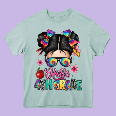 Hello Fourth Grade Heavy Core Tee Designed By Texasbilliewilder
