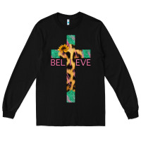 Black Believe Cross Long Sleeve Tee - Jasminsmagicworld