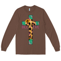 Chestnut Believe Cross Long Sleeve Tee - Jasminsmagicworld