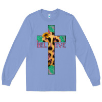 Colony Blue Believe Cross Long Sleeve Tee - Jasminsmagicworld