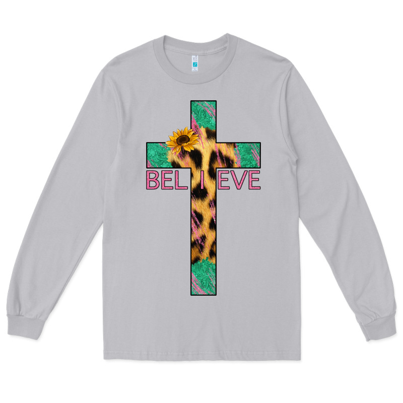 Believe Cross Long Sleeve Tee by Jasminsmagicworld | Teevron