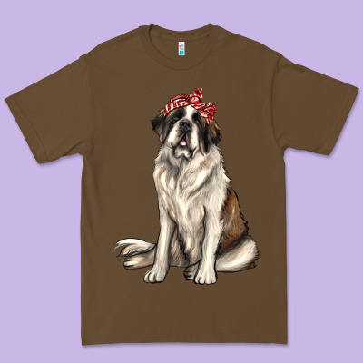 St Bernard With Bandanna Premium Tee Designed By Texasbilliewilder