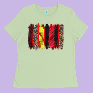 Softball Brushstroke Ladies Tee Designed By Zillion Design Studio