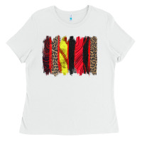 White softball brushstroke Ladies Tee - Zillion Design Studio