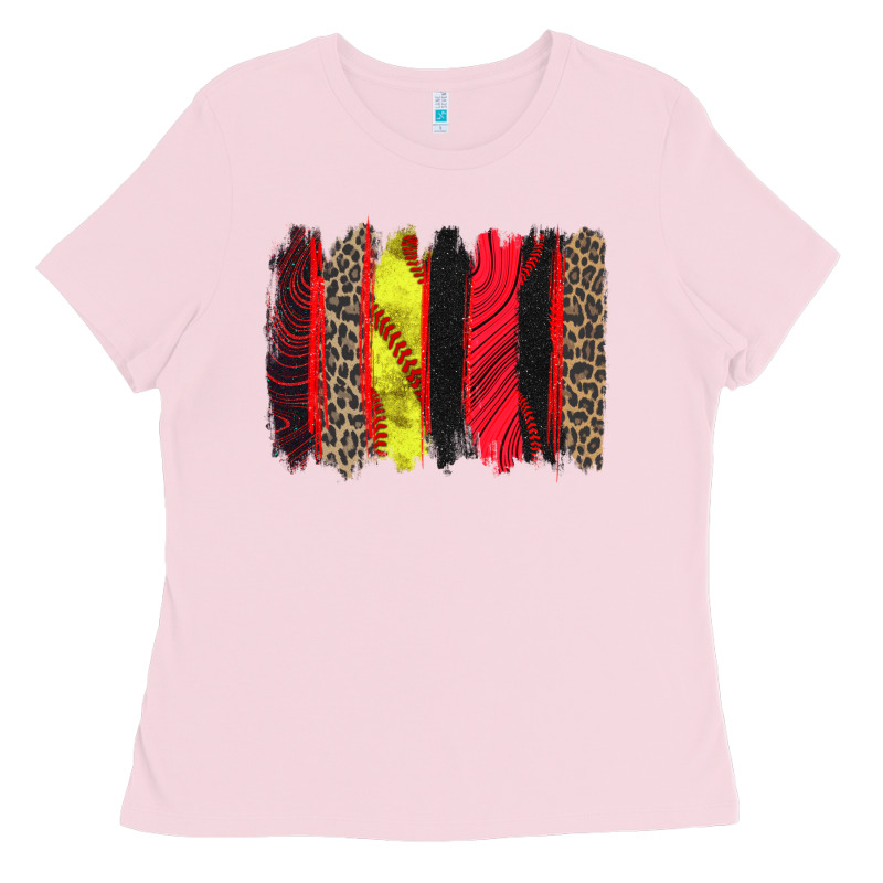 Softball Brushstroke Ladies Tee by Zillion Design Studio | Teevron