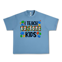 Pebble Blue i teach ausome kids Urban Heavy Tee - AdoDesignShop