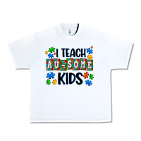 White i teach ausome kids Urban Heavy Tee - AdoDesignShop
