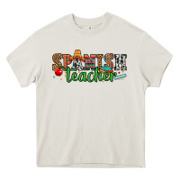 Cream spanish teacher Heavy Core Tee - Zillion Design Studio