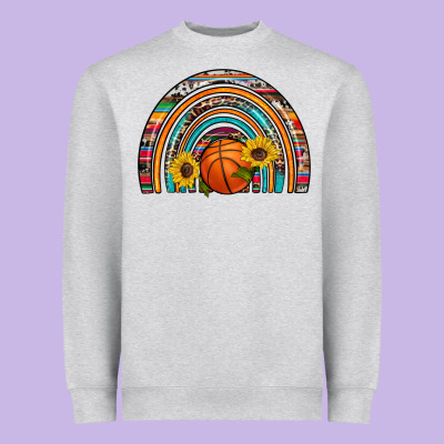 Basketball Rainbow Heavyweight Sweatshirt Designed By Artiststas
