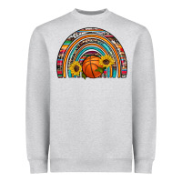 Heather Grey basketball rainbow Heavyweight Sweatshirt - Artiststas