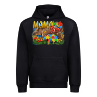 Black Mama bear Autism Urban Hoodie - CowGirlArtShop