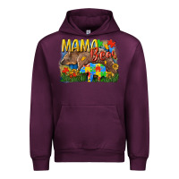 Mauve Wine Mama bear Autism Urban Hoodie - CowGirlArtShop