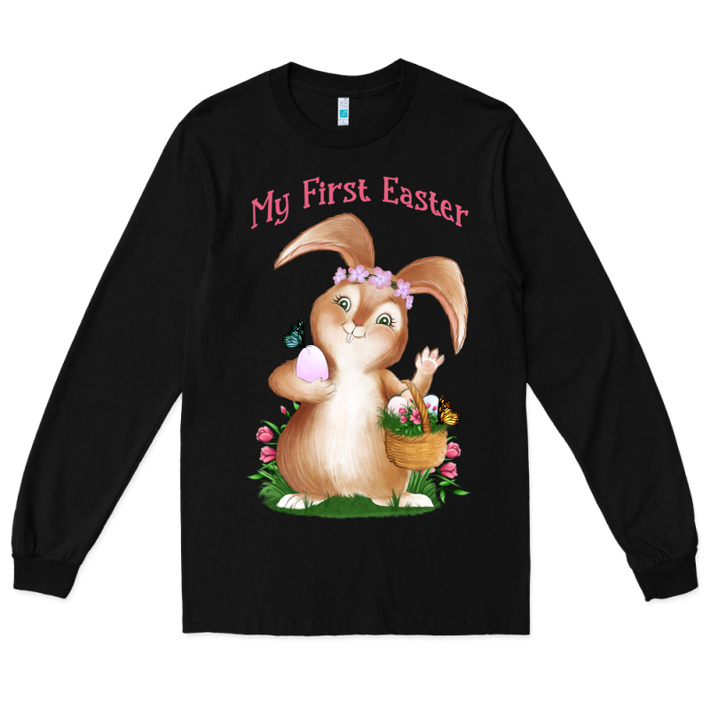 Babies First Easter Girls Long Sleeve Tee by Jasminsmagicworld | Teevron