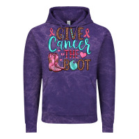 Cloud Purple give cancer the boot Vintage Hoodie - JahusDesignShop