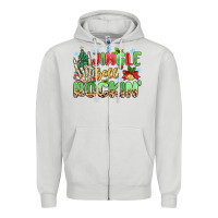Dove Grey jingle bell rockin' Zipper Hoodie - MaliasSmallBusiness