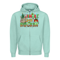 Seafoam jingle bell rockin' Zipper Hoodie - MaliasSmallBusiness
