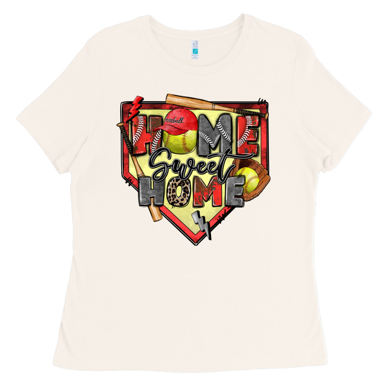 Home Sweet Home Softball Ladies Tee by Zillion Design Studio | Teevron