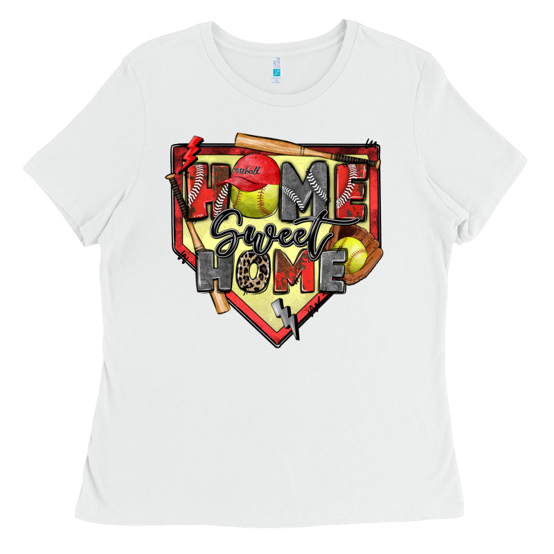 Home Sweet Home Softball Ladies Tee by Zillion Design Studio | Teevron