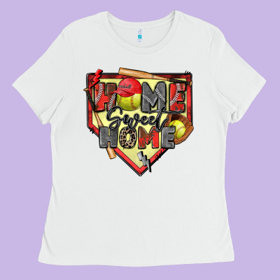 Home Sweet Home Softball Ladies Tee Designed By Zillion Design Studio