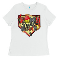 White home sweet home softball Ladies Tee - Zillion Design Studio