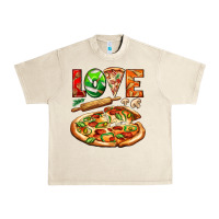 Sandshell love pizza Urban Heavy Tee - AdoDesignShop