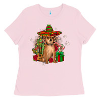 Bubblegum Pink Chihuahua Christmas Ladies Tee - JahusDesignShop