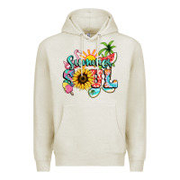 Oatmeal Heather summer soul Premium Hoodie - NancyCooperArtShop