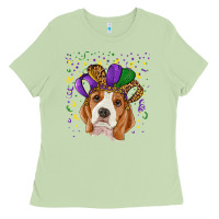 Matcha Mardi gras beagle Ladies Tee - RanaPortraitStore