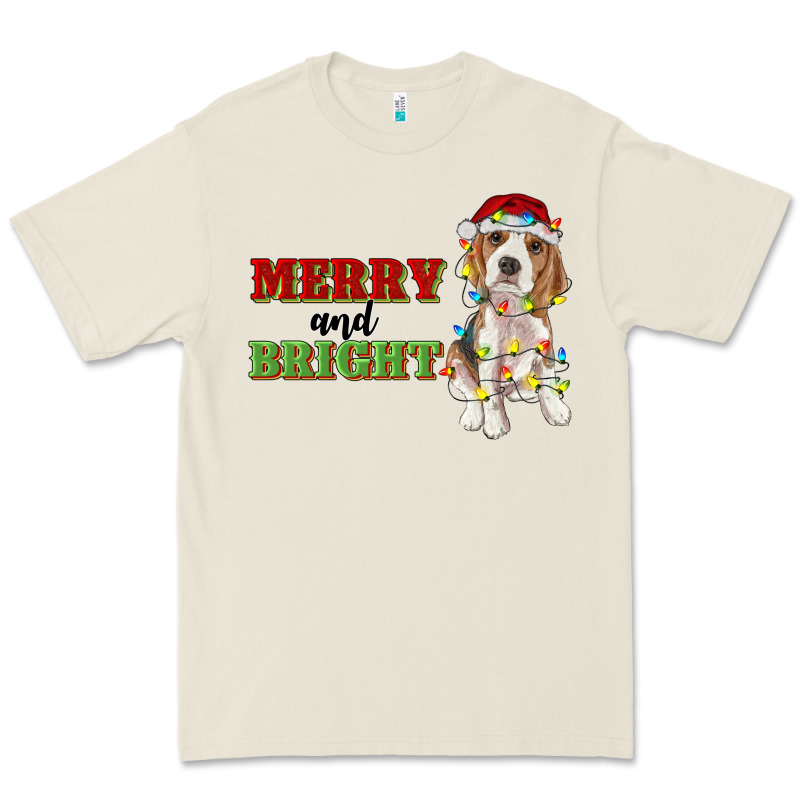 Merry And Bright Beagle Premium Tee by RanaPortraitStore | Teevron