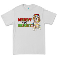 Dove Grey merry and bright beagle Premium Tee - RanaPortraitStore