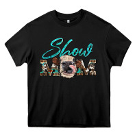 Black show mom aztec cowhide heifer Heavy Core Tee - Artiststas