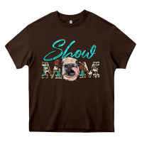 Chocolate Brown show mom aztec cowhide heifer Heavy Core Tee - Artiststas