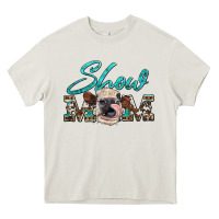 Cream show mom aztec cowhide heifer Heavy Core Tee - Artiststas