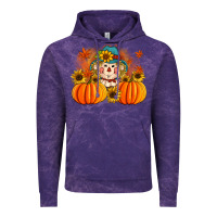 Cloud Purple fall scarecrow with pumpkins Vintage Hoodie - Artiststas