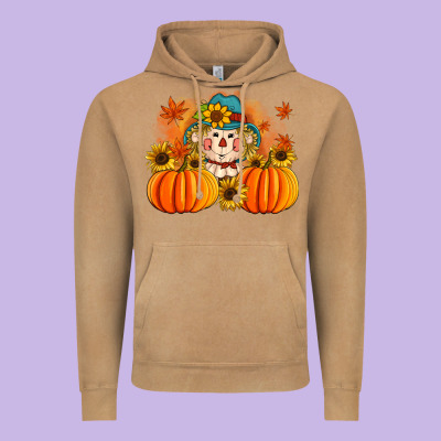Fall Scarecrow With Pumpkins Vintage Hoodie Designed By Artiststas