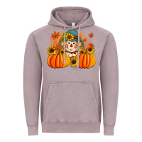 Vintage Zinc fall scarecrow with pumpkins Vintage Hoodie - Artiststas
